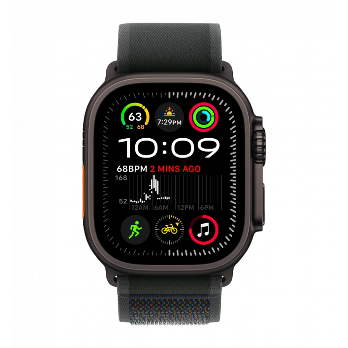 Apple Watch Ultra 2 49mm GPS + LTE Black Titanium Case with Black Trail Loop M/L (MX4V3)