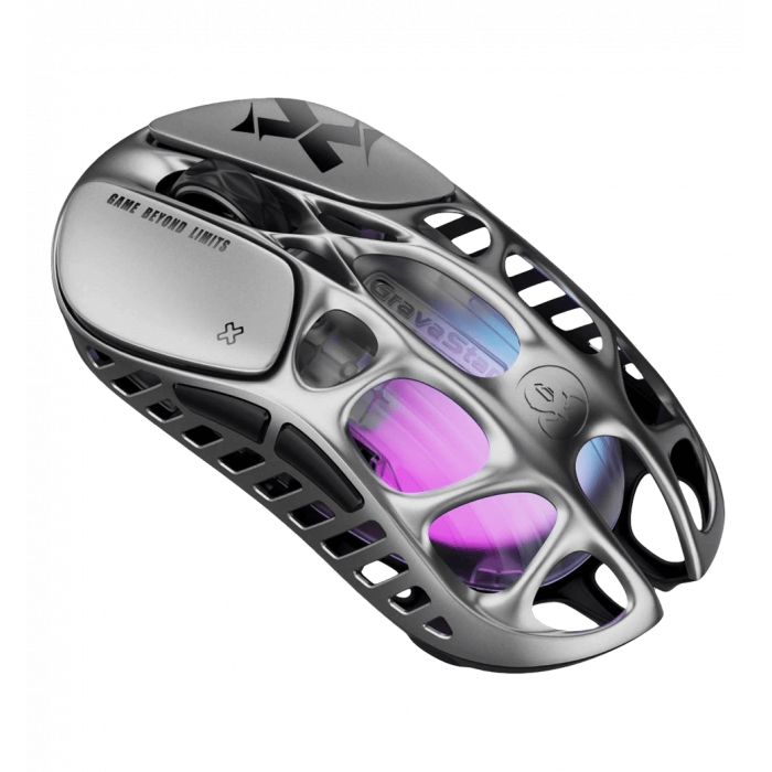 Миша GravaStar Mercury X Pro, 8K, BT/WL/USB-A, RGB, сірий