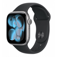 Apple Watch Series 11 GPS 46mm Space Grey Aluminium Case with Black Sport Band - S/M (MEV04)