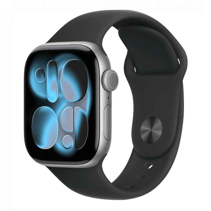 Apple Watch Series 11 GPS 46mm Space Grey Aluminium Case with Black Sport Band - S/M (MEV04)