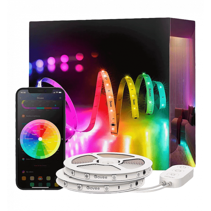 Лента светодиодная умная Govee H618A LED Strip Light, 5м, RGBIC, WI-FI/Bluetooth, белый (H618A3D1)