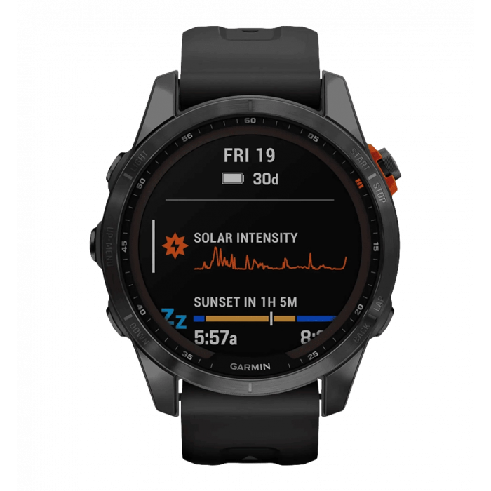Смарт-годинник Garmin Fenix 7S Solar Slate Gray with Black Band (010-02539-12/13)