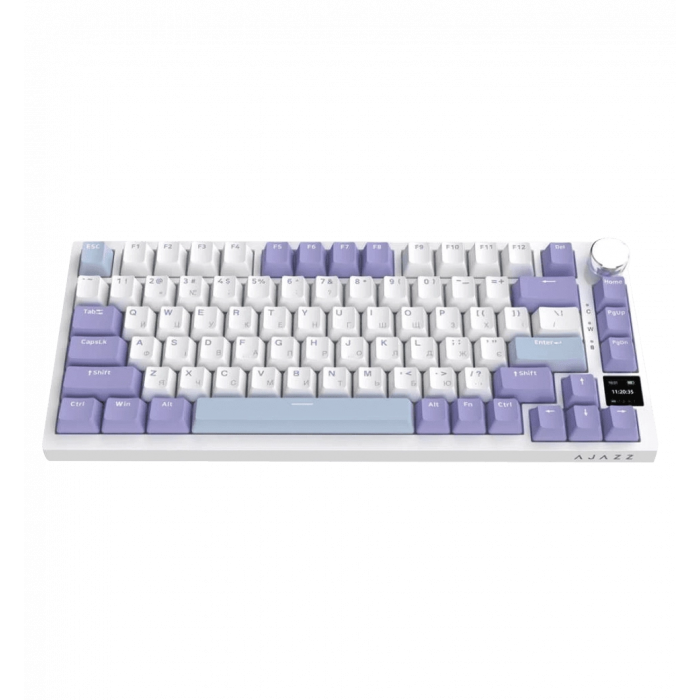 Бездротова механічна клавіатура Ajazz AK820 PRO 75% Flying Fish Switch White RGB (AK820PRO-FF-PWB)