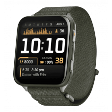 Смарт-годинник Garmin Venu X1 Moss with Titanium Caseback and Moss ComfortFit Nylon Band (010-02980-01/03)