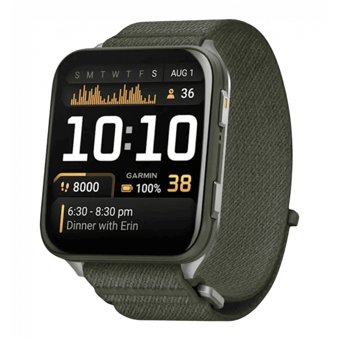 Smart watch Garmin Venu X1 Moss with Titanium Caseback and Moss ComfortFit Nylon Band (010-02980-01/03)