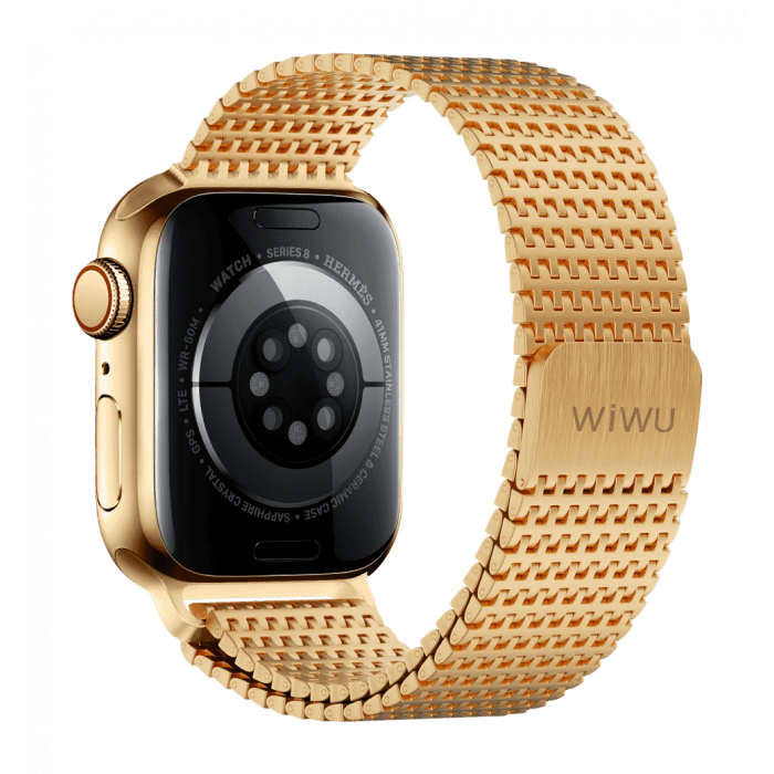 Ремінець Wiwu для Apple Watch 42/44/45/49mm Domino band Gold