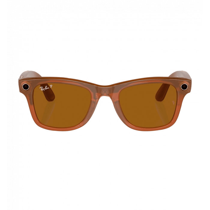 Ray-Ban Meta Wayfarer Shiny Caramel Frame Brown Lenses (RW4008 670683 50-22)