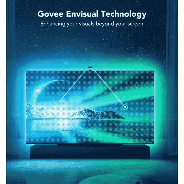 Набір адаптивного підсвічування Govee H605C Envisual TV Backlight T2 with Dual Cameras 55-65', RGBIC, WI-FI/Bluetooth, чорний