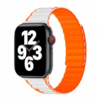 Ремінець Wiwu для Apple Watch 38/40/41mm Smart Magnetic silicone watch band White-Orange