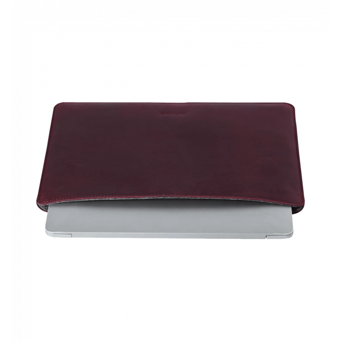 Шкіряний чохол INCARNE Gamma Plus MacBook Air 13" 2018-2022 бордо