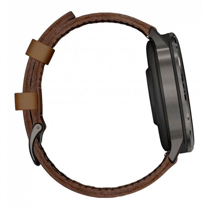 Smart watch Garmin Venu 4 45 mm Slate with Brown Leather Band (010-03014-03)