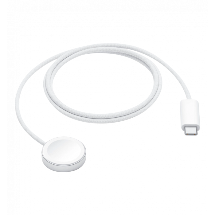 Магнитное быстрое зарядное устройство для Apple Watch на USB-C, 1 м, белое (MT0H3)
