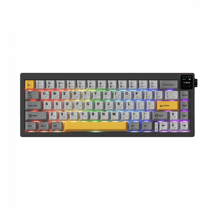 Бездротова механічна клавіатура Ajazz AK650 Flying Fish Switch - Black (AK650-FF-BGY)