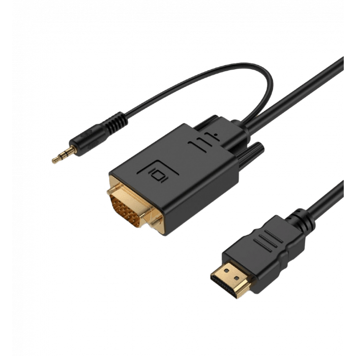 Перетворювач цифрового HDMI сигналу в VGA відео 5.0 m Cablexpert A-HDMI-VGA-03-5M