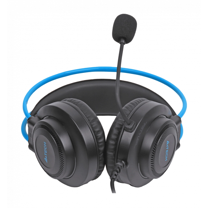 Навушники A4-Tech FH200i (Blue) з мікрофоном,колір сірий + блакитний