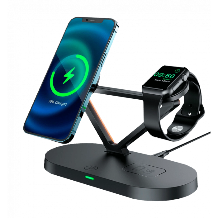 Бездротовий ЗП Acefast E9 Desktop 3in1 Wireless Charging Series (Black)
