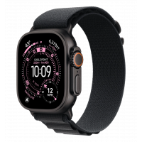 Apple Watch Ultra 3 GPS + Cellular 49mm Black Titanium Case with Black Alpine Loop - Medium (MF0V4)