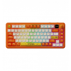 Бездротова механічна клавіатура Ajazz  AK820 MAX Avocado Switch Orange-White Theme-RGB--With Screen (AK820MAX-AS-OW)