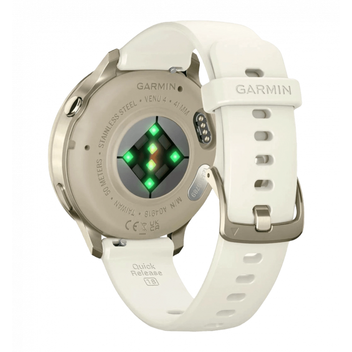 Smart watch Garmin Venu 4 41 mm Lunar Gold with Bone Silicone Band (010-03013-00)