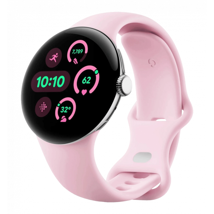Смарт-годинник Google Pixel Watch 3 Wifi 41mm Silver Case/Rose Quartz Band