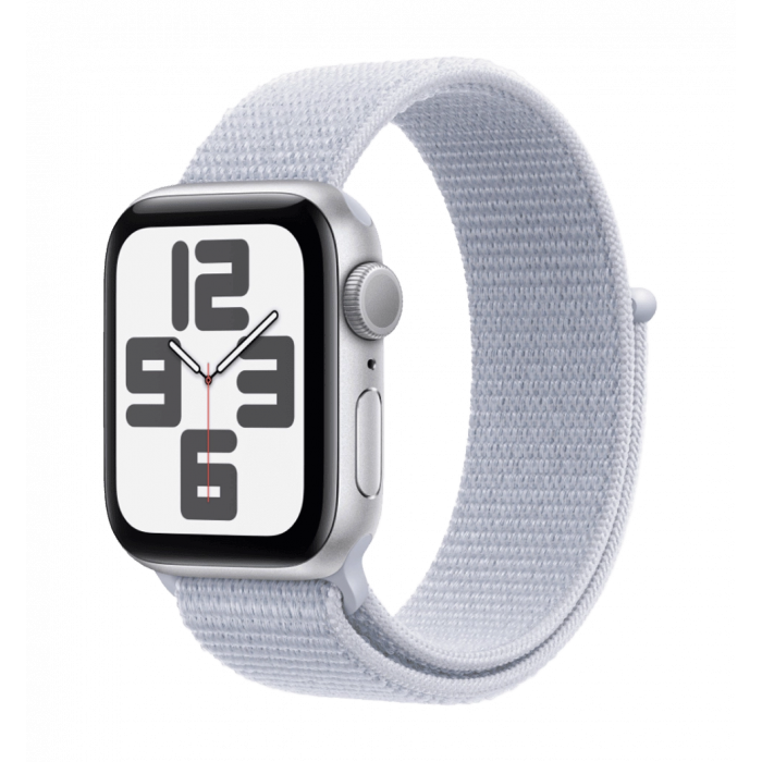 Apple Watch SE2 2024 40mm Silver Aluminium Case with Blue Cloud Sport Loop (MXEE3)
