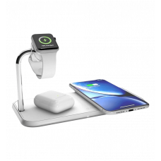 Зарядна станція Zens Dual Aluminum Wireless Charger + Watch White (ZEDC05W/00)