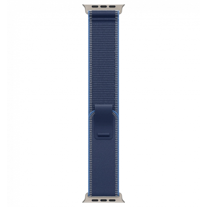 Apple Watch Ultra 3 GPS + Cellular 49mm Natural Titanium Case with Blue/Bright Blue Trail Loop - M/L (MEWU4)