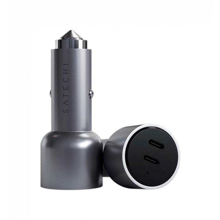 АЗП Satechi 40W Dual USB-C PD Car Charger Space Grey (ST-U2C40CCM)