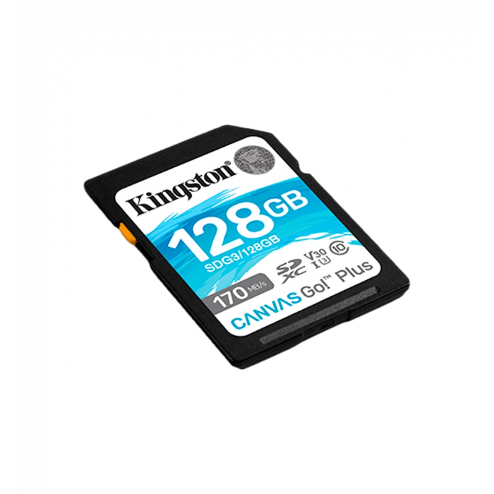 Карта пам'яті Kingston 128GB SDXC C10 UHS-I Canvas Go! Plus 170R/90W U3 V30 (SDG3/128GB)