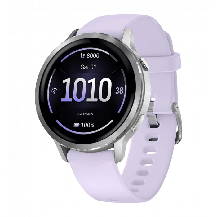Smart watch Garmin Venu 4 41 mm Silver with Periwinkle Silicone Band (010-03013-01)