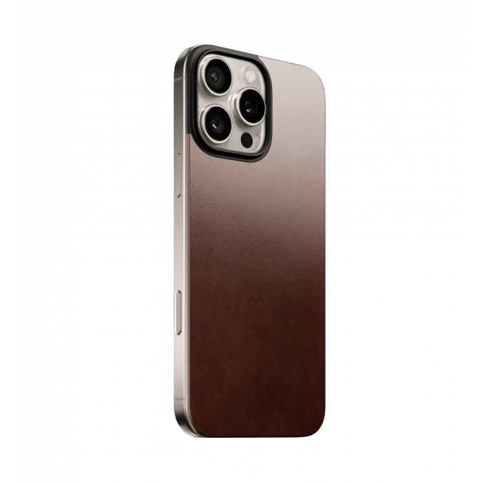 Чохол Nomad Magnetic Leather Rustic Brown Horween for iPhone 16 Pro Max (NM01361985)
