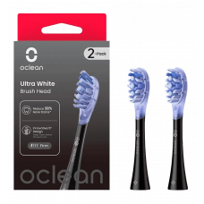 Насадка для зубної електрощітки Oclean UW02 B02 Ultra White Brush Head Black (2 шт) (6970810553550)
