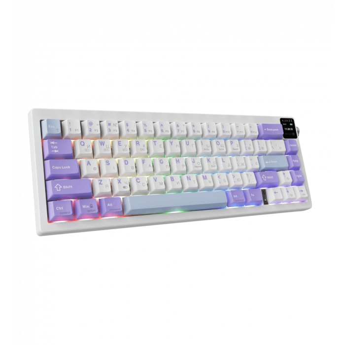 Бездротова механічна клавіатура Ajazz AK650 Flying Fish Switch - Purple (AK650-FF-PWB)