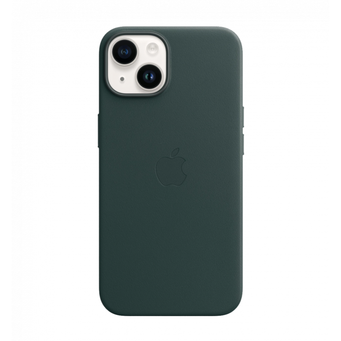 Чохол шкіряний iPhone 14 Leather Case with MagSafe Forest Green (MPP53)