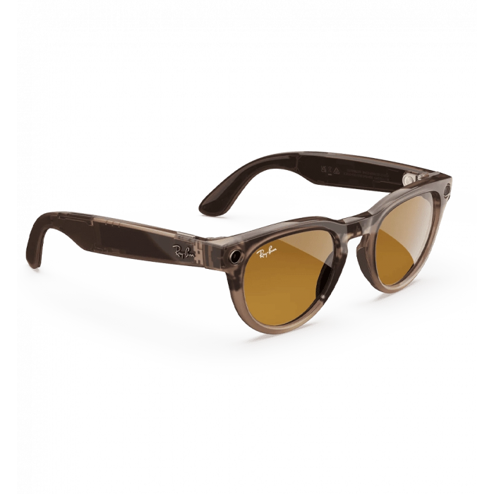 Смарт-окуляри Ray-Ban Meta Headliner Shiny Warm Stone Frame Clear/Saffron Yellow Transitions Lenses (RW4009 6705ZX 50-23)