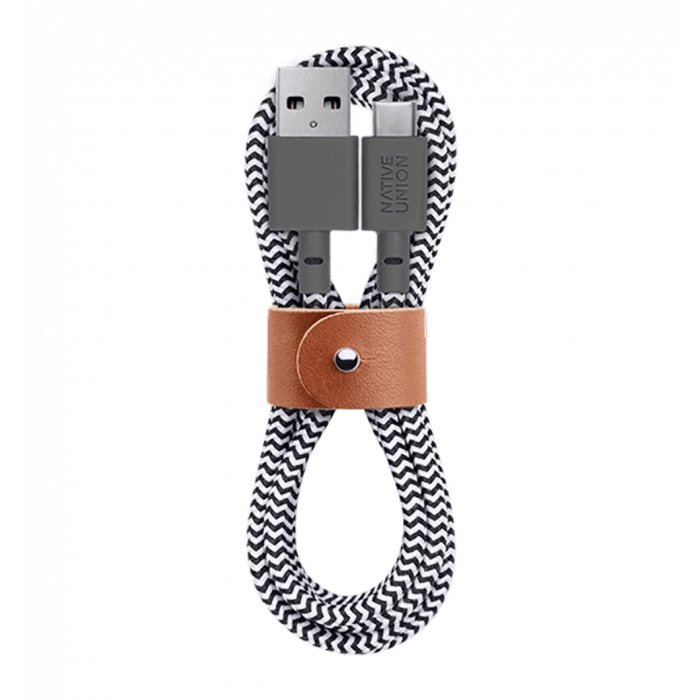 Кабель Native Union Belt Cable USB-A to USB-C Zebra (1.2 m) (BELT-AC-ZEB-NP)