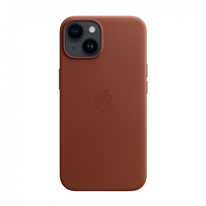 Чохол шкіряний iPhone 14 Leather Case with MagSafe Umber (MPP73)