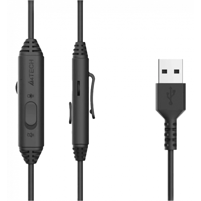 Гарнітура A4-Tech FH100U USB, колір чорний + білий