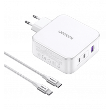 Мережевий зарядний пристрій UGREEN CD289 GaN Fast Charger 140W with Cable White (15339)