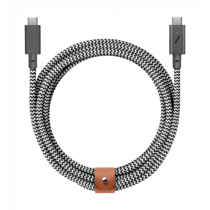 Кабель Native Union Belt Cable USB-C to USB-C Zebra (1.2 m) (BELT-C-ZEB-2-NP)