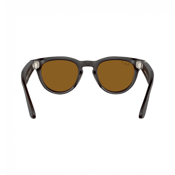 Смарт-очки Ray-Ban Meta Headliner Shiny Jeans/Dusty Red с сине-фиолетовым светофильтром (RW4009 66985Q 50-23)