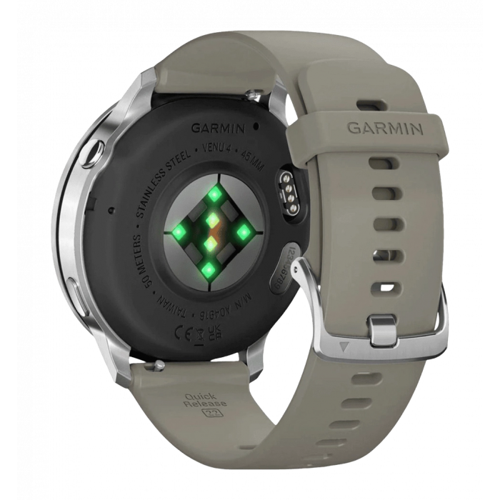 Smart watch Garmin Venu 4 45 mm Silver with Silver Gray Silicone Band (010-03014-01)