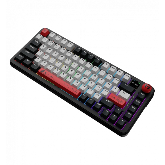 Бездротова механічна клавіатура Ajazz AK820 MAX Avocado Switch Black RGB (AK820MAX-AS-BG)