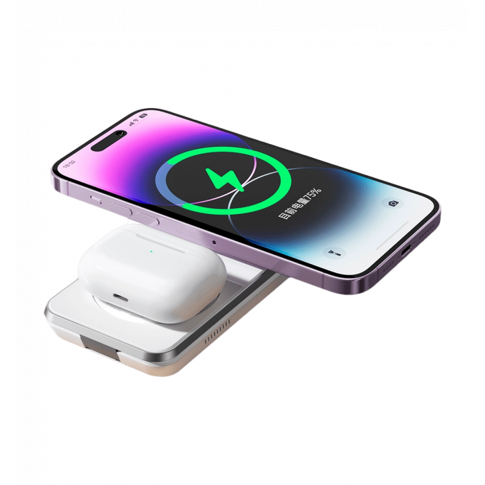 Беспроводная зарядка Mcdodo [CH-1150] Foldable Magnetic Travel Charging Station 3in1 (White)