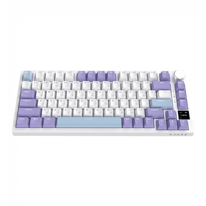 Бездротова механічна клавіатура Ajazz AK820 PRO 75% Gift Switch White RGB   (AK820PRO-G-PWB)