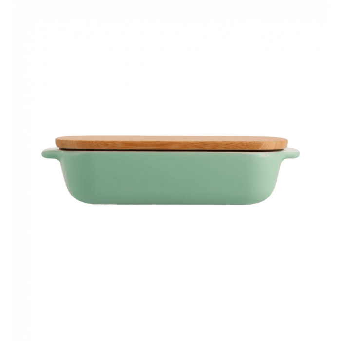 Форма для випічки з кришкою KitchenAid керамогранітна, 24.1×15×6 см, 0.9 л, фісташковий колір (CC007424-001)