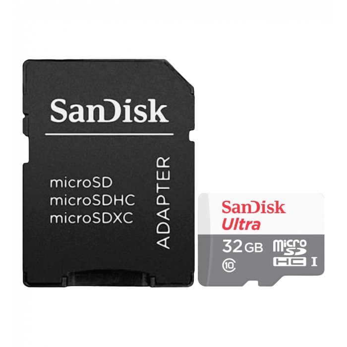 Карта пам'яті SanDisk MicroSDXC 32GB UHS-I Class 10 Ultra + SD adapter (SDSQUNR-032G-GN3MA)